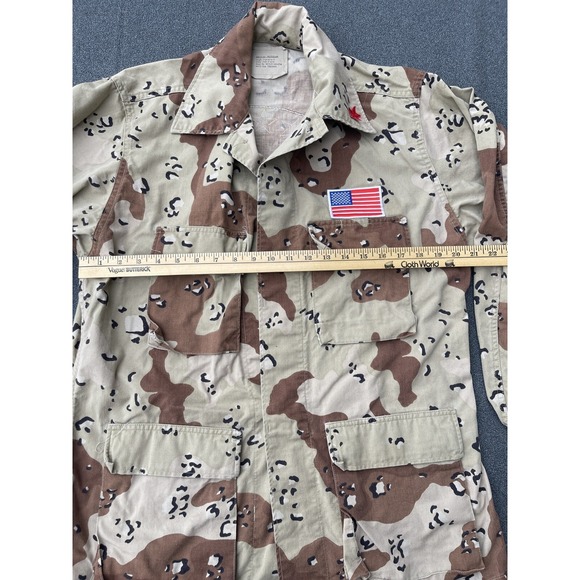 Military Shirt Medium Regular Chocolate Chip Camo With Large Patch On The Back - Picture 5 of 6